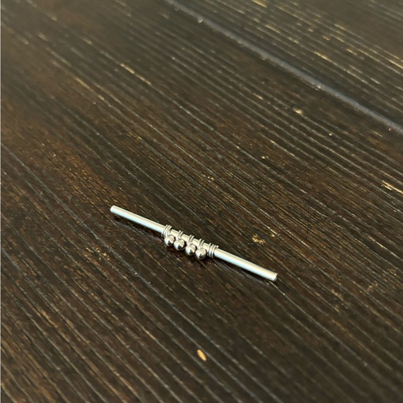 BVLA 14k white gold Industrial Bar. 33 mm - Picture 3 of 3